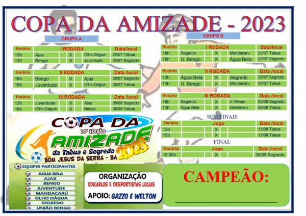 Confira a agenda de jogos da Copinha 2023!